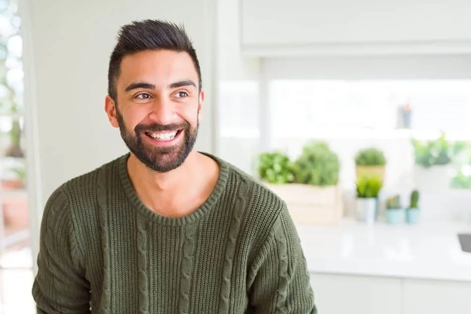 A relaxed patient smiling during a preventive dental visit