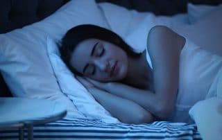 woman sleeping at night