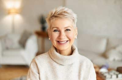 Beautiful Mature woman showing off her smile
